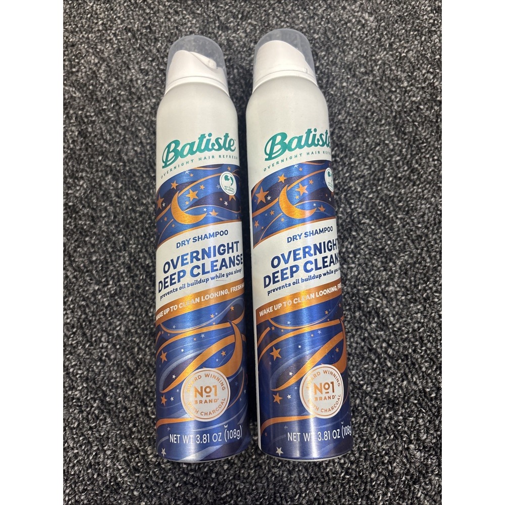 2x Batiste Overnight Deep Cleanse Dry Shampoo 3.81oz Each - Prevents Oil Buildup